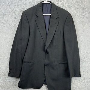 Boss Hugo Boss Sport Coat Blazer Adult 42L Black Virgin Wool Blend 2 Button Mens